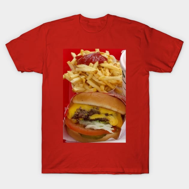 Animal Style Burger And Fries T-Shirt by PLANTONE